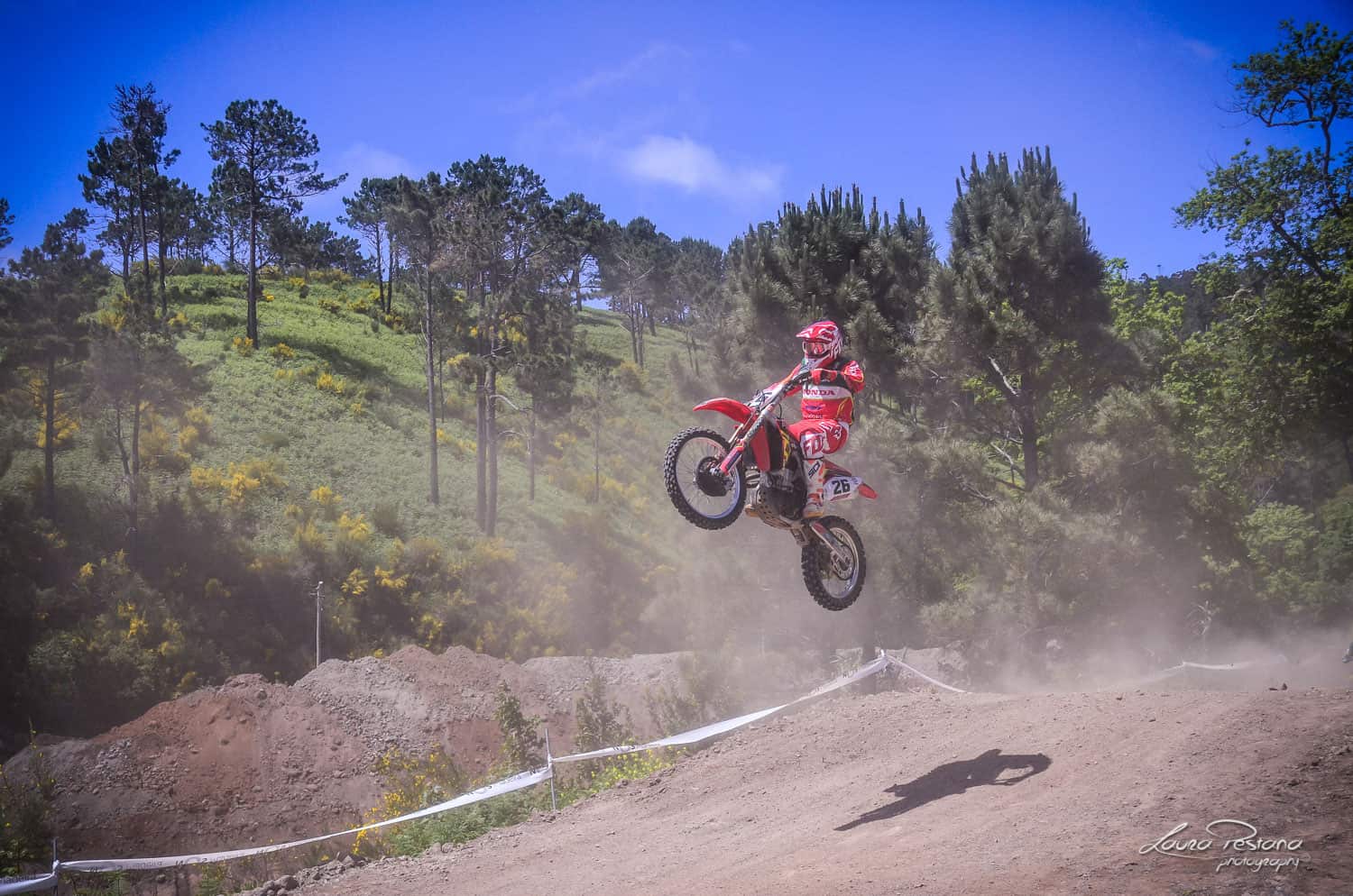 A Rider jumping with his bike